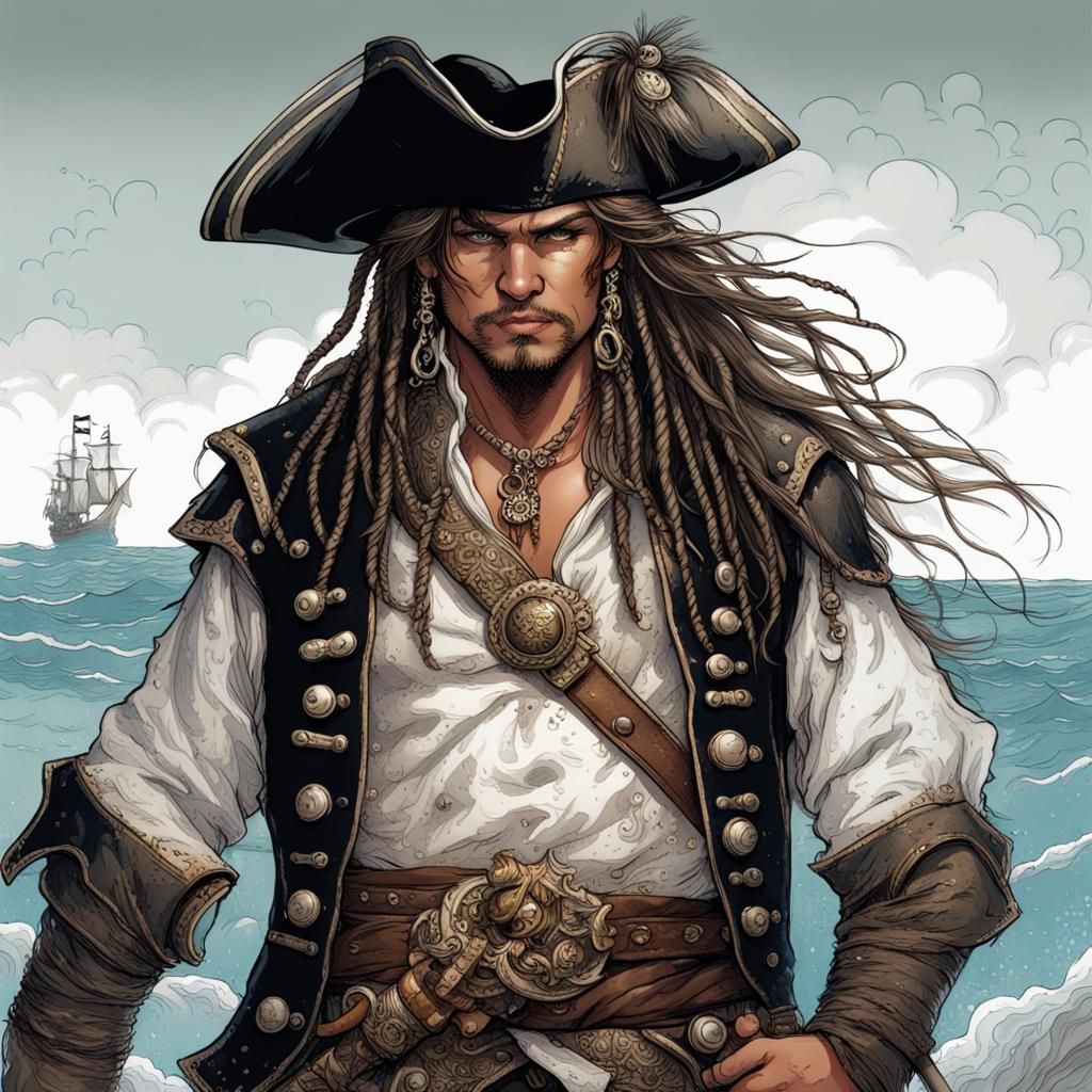 Pirate, male - AI Generated Artwork - NightCafe Creator