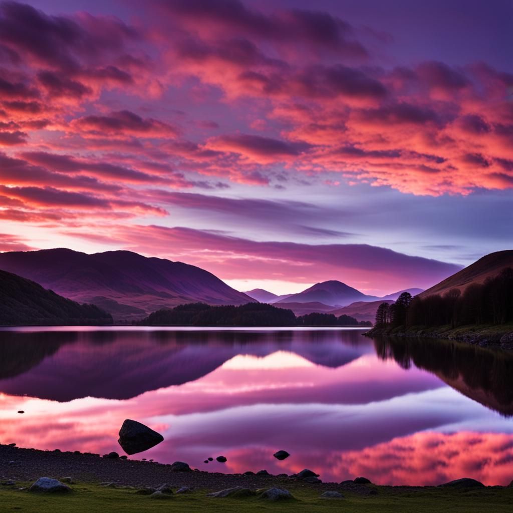 Pink clouds at dawn