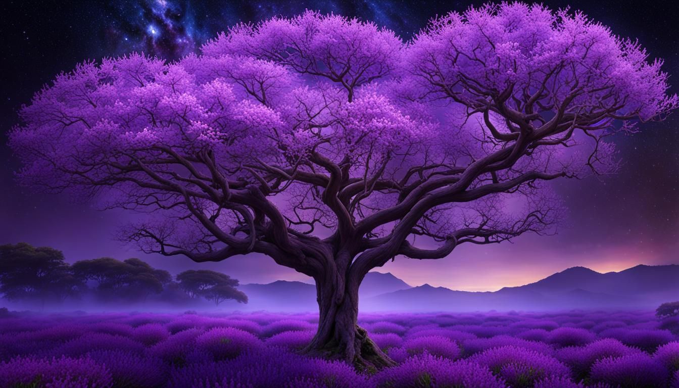Toadally purple tree home.