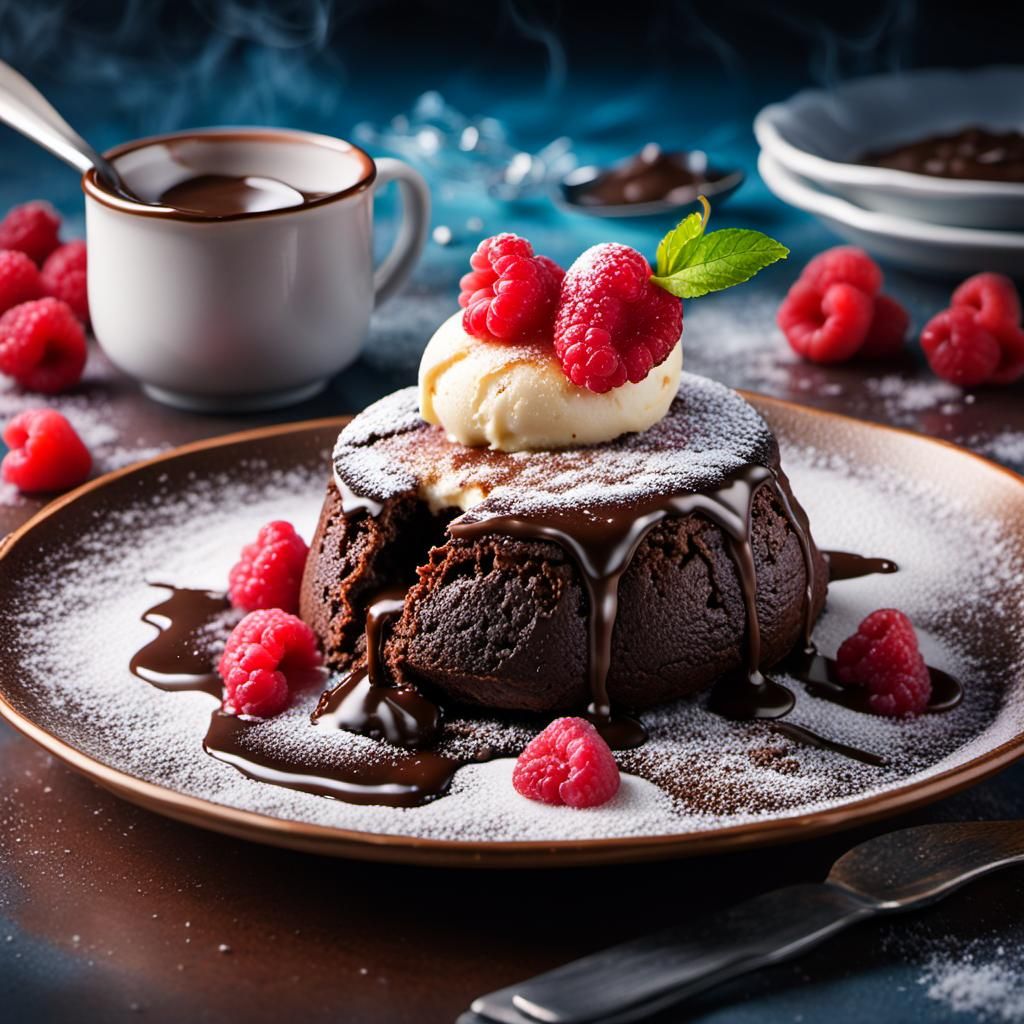 Decadent Chocolate Dessert: A luxurious chocolate dessert fe...