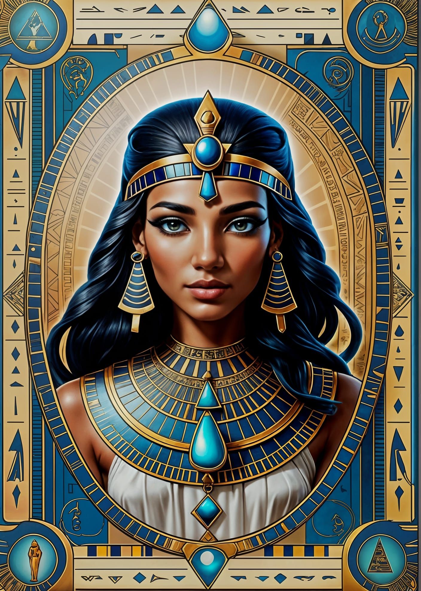 Tarot Card ~ Egyptian Princess - AI Generated Artwork - NightCafe Creator