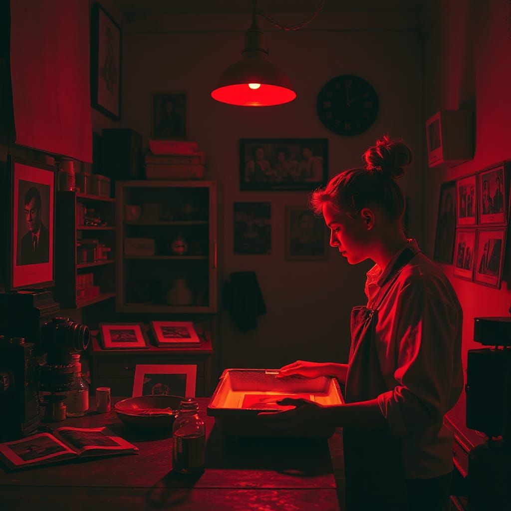 Developing in a Vintage darkroom  by @Richard Foleher