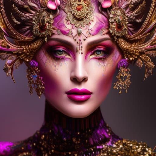2) Pink peacock goddess