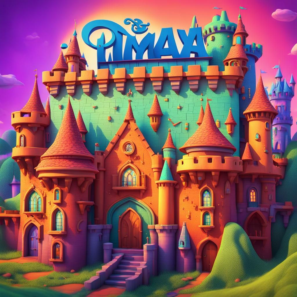 Psychedelic fantasy castle
