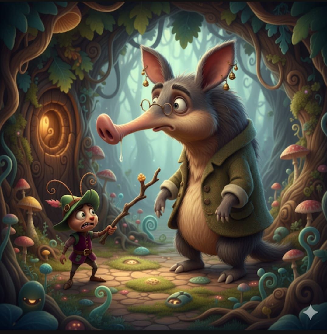 Termite standing up to Aardvark @1