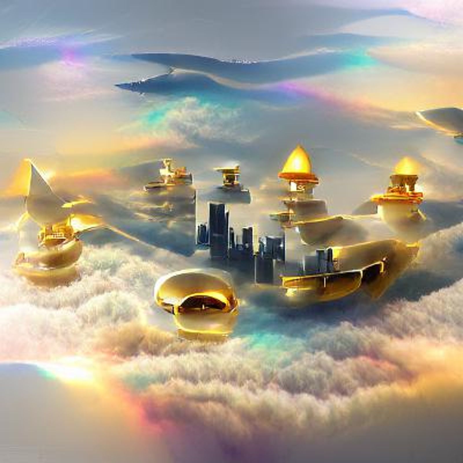 futuristic floating city