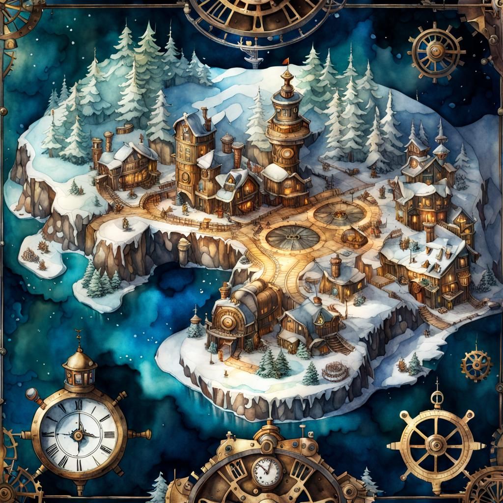 Steampunk winter wonderland   by @WitteKraai