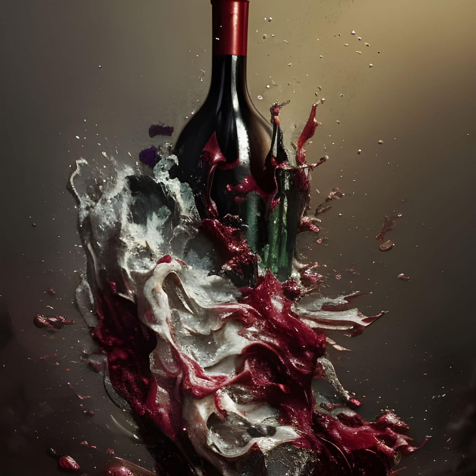 wine spiraling around a beautifully detailed wine bottle 🍷  by @Lillyana Brander
