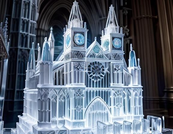 Westminster Abbey ice sculpture   by @Uwork