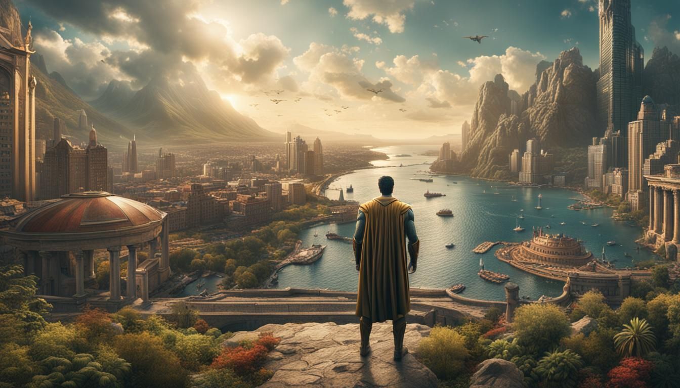 Superhero on vacation