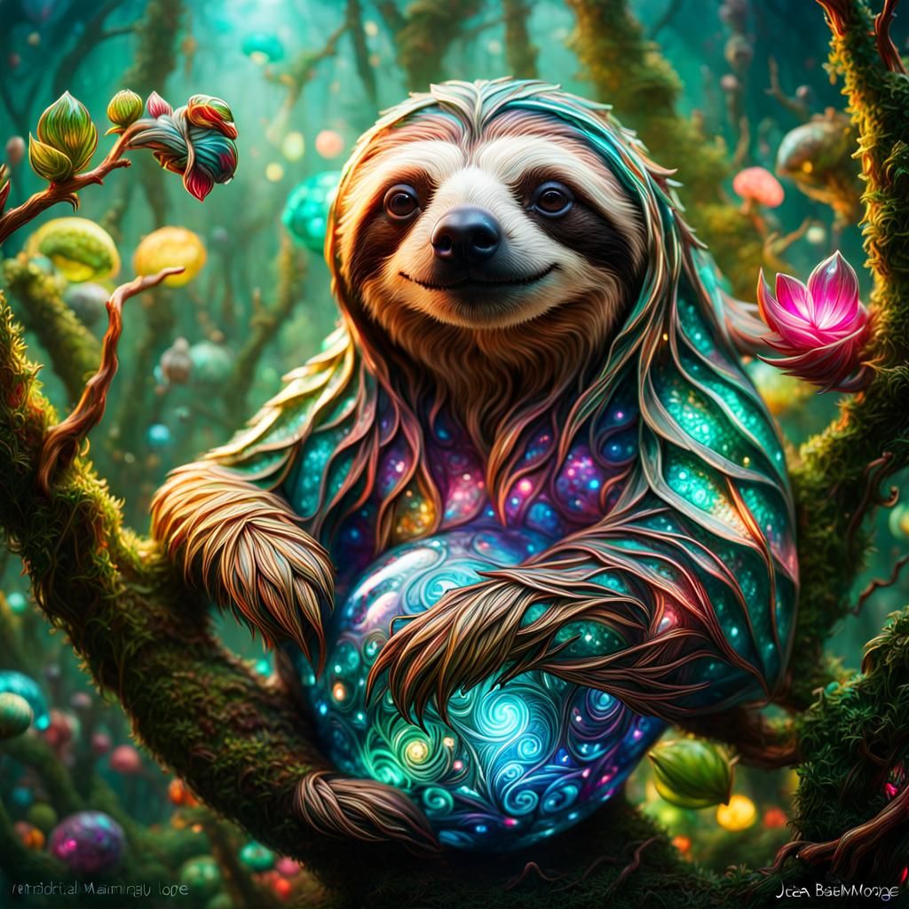 Magic Sloth  by @Trattstein