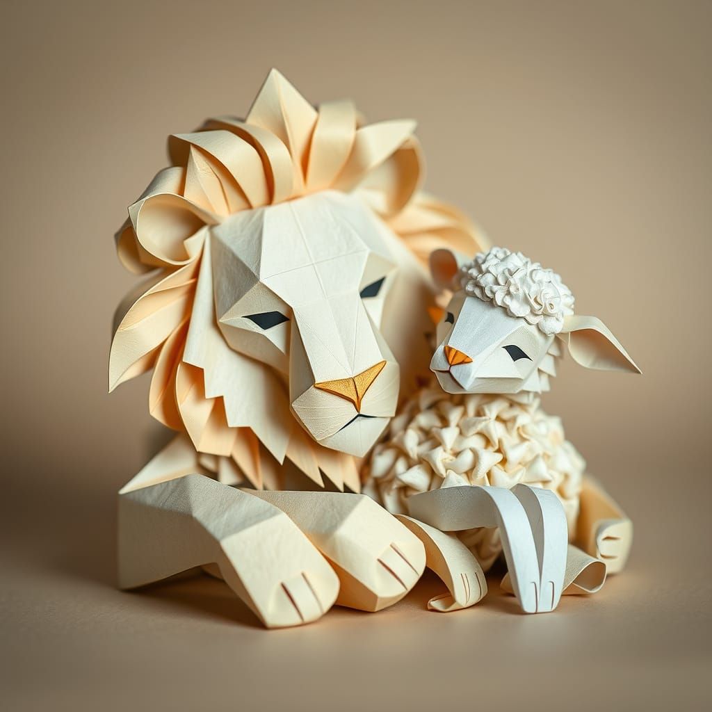 a lion and a lamb  by @boyabundant