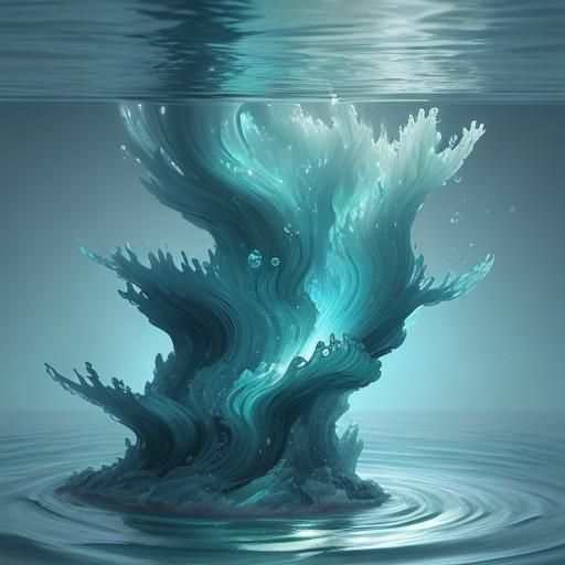 Water Elementals, made entirely of liquid, liquid elements a...