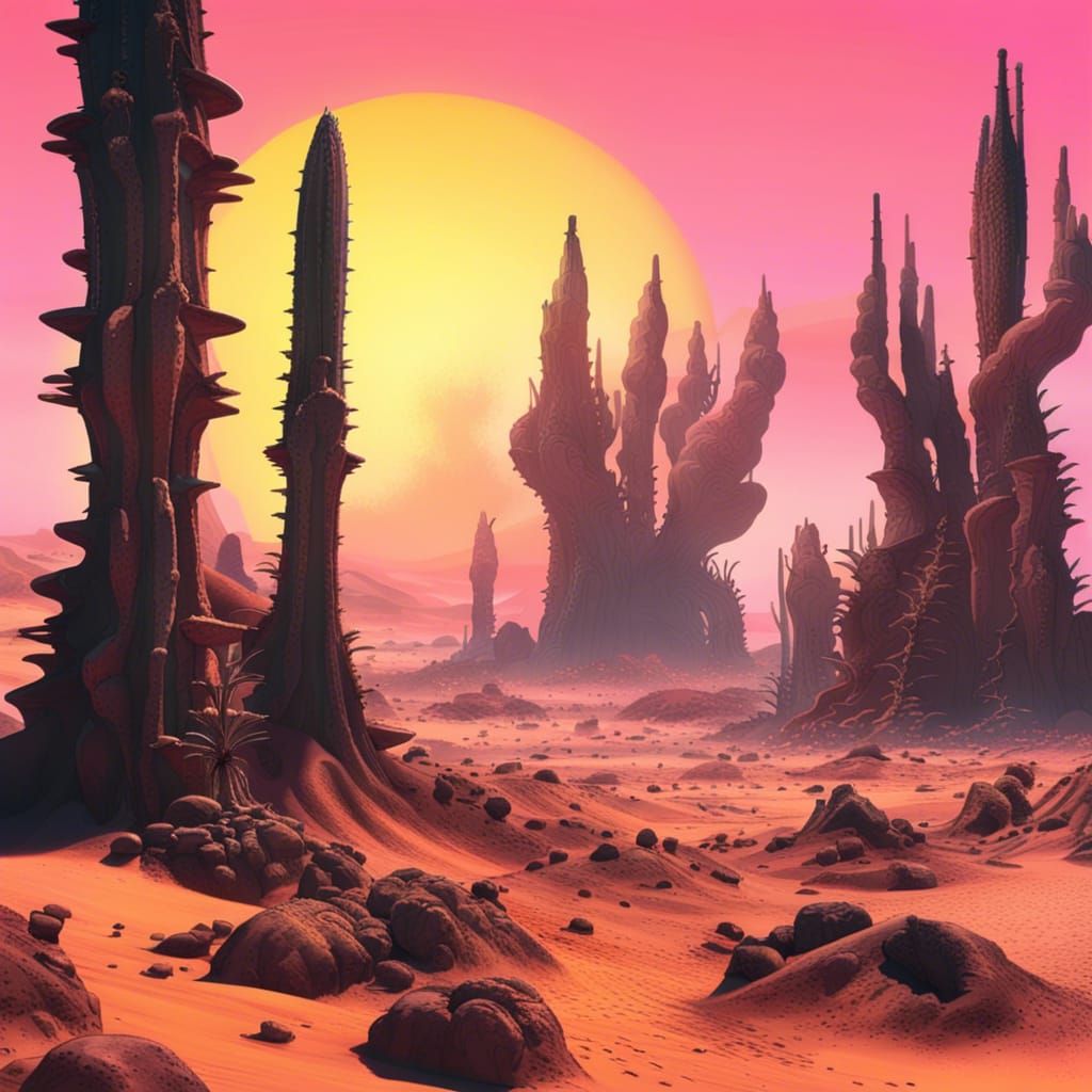 alien desert planet - AI Generated Artwork - NightCafe Creator