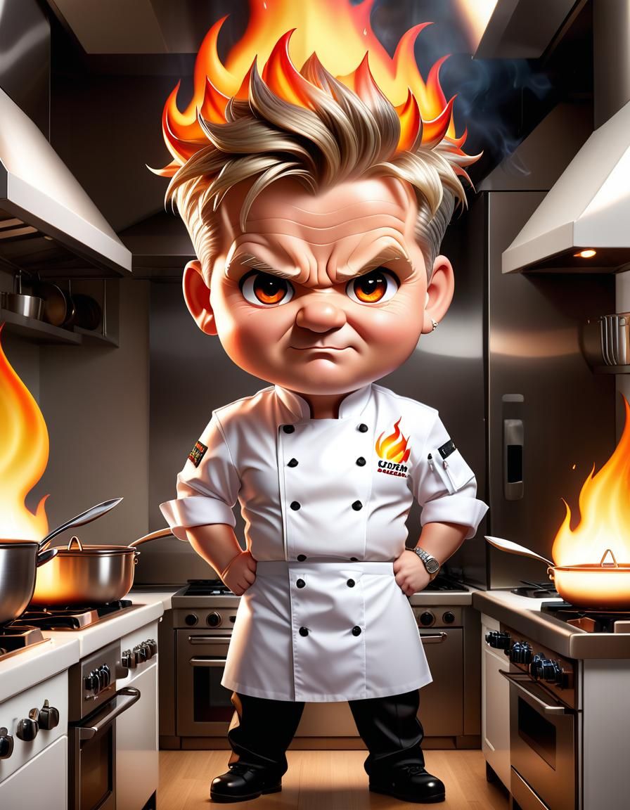 Chibi Gordon Ramsay   by @Blue and Green