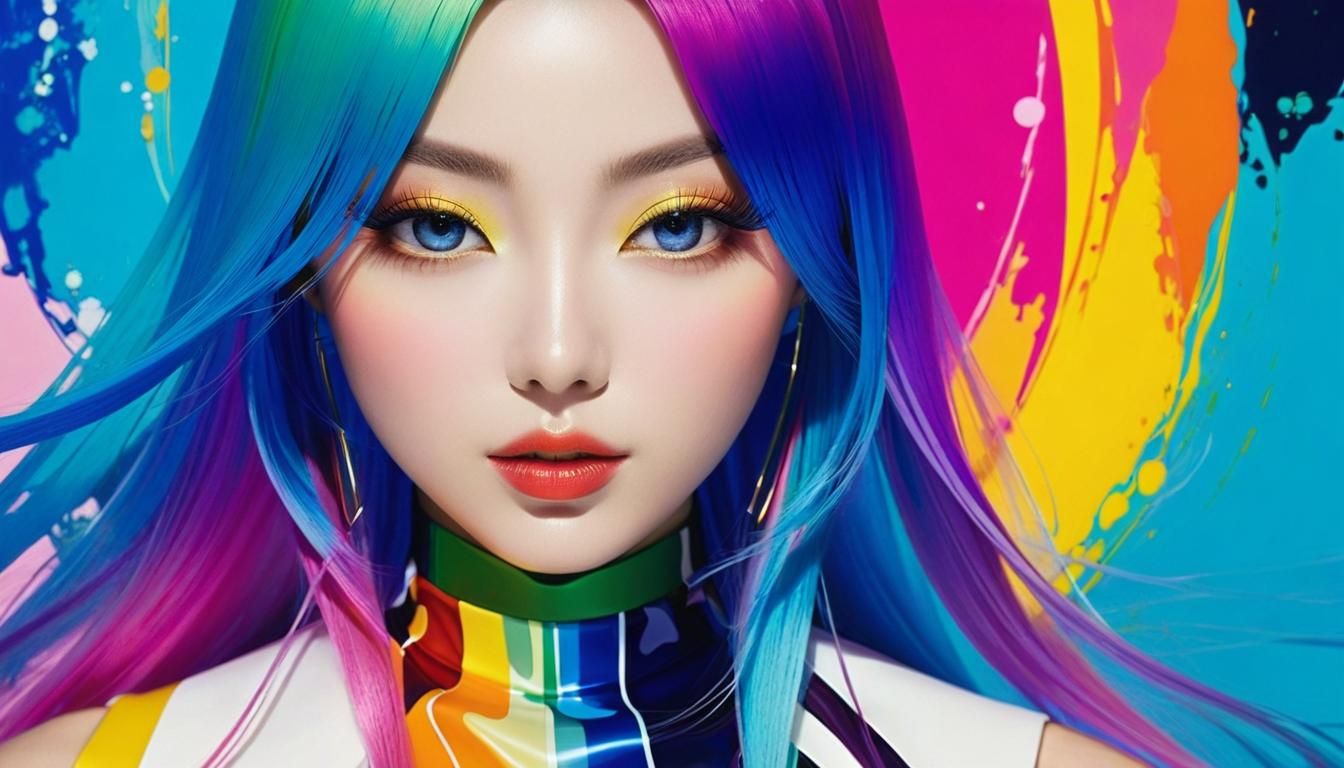 Abstract Art with Feminine Energy in Complementary Colors