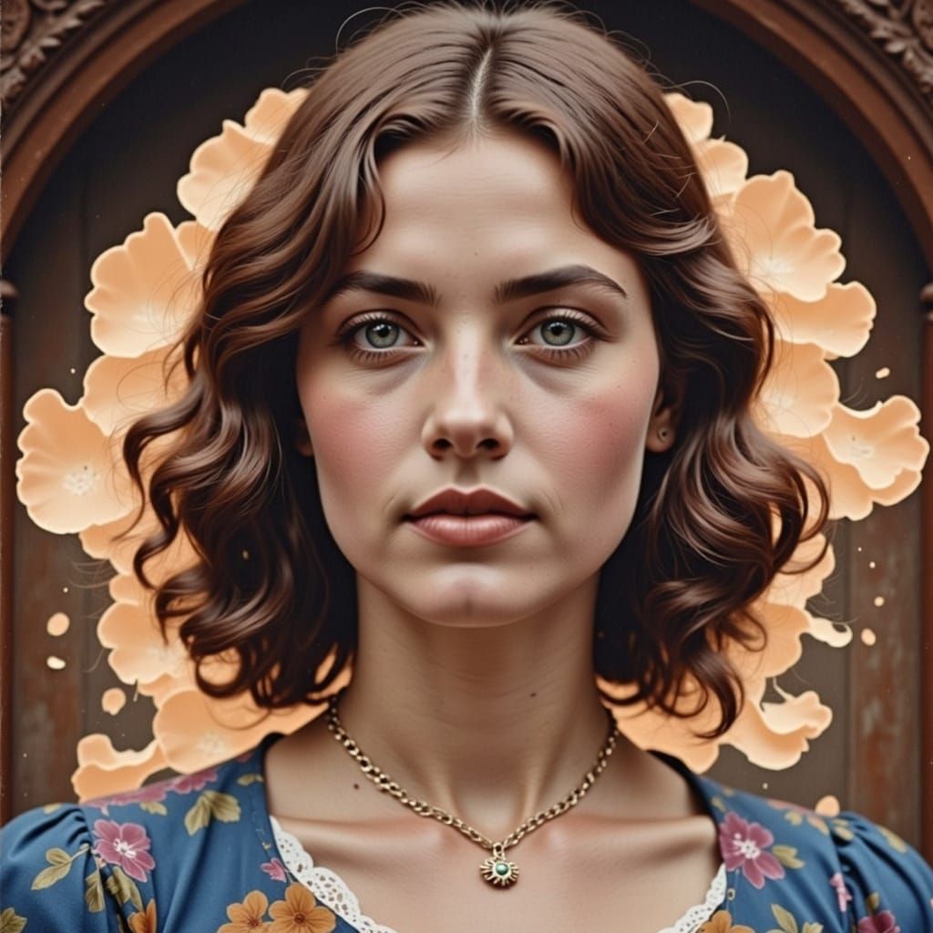 Plump, beautiful woman head and shoulders portrait, 8k resolution concept art portrait by Greg Rutkowski, Artgerm, WLOP, Alphonse Mucha dyna...