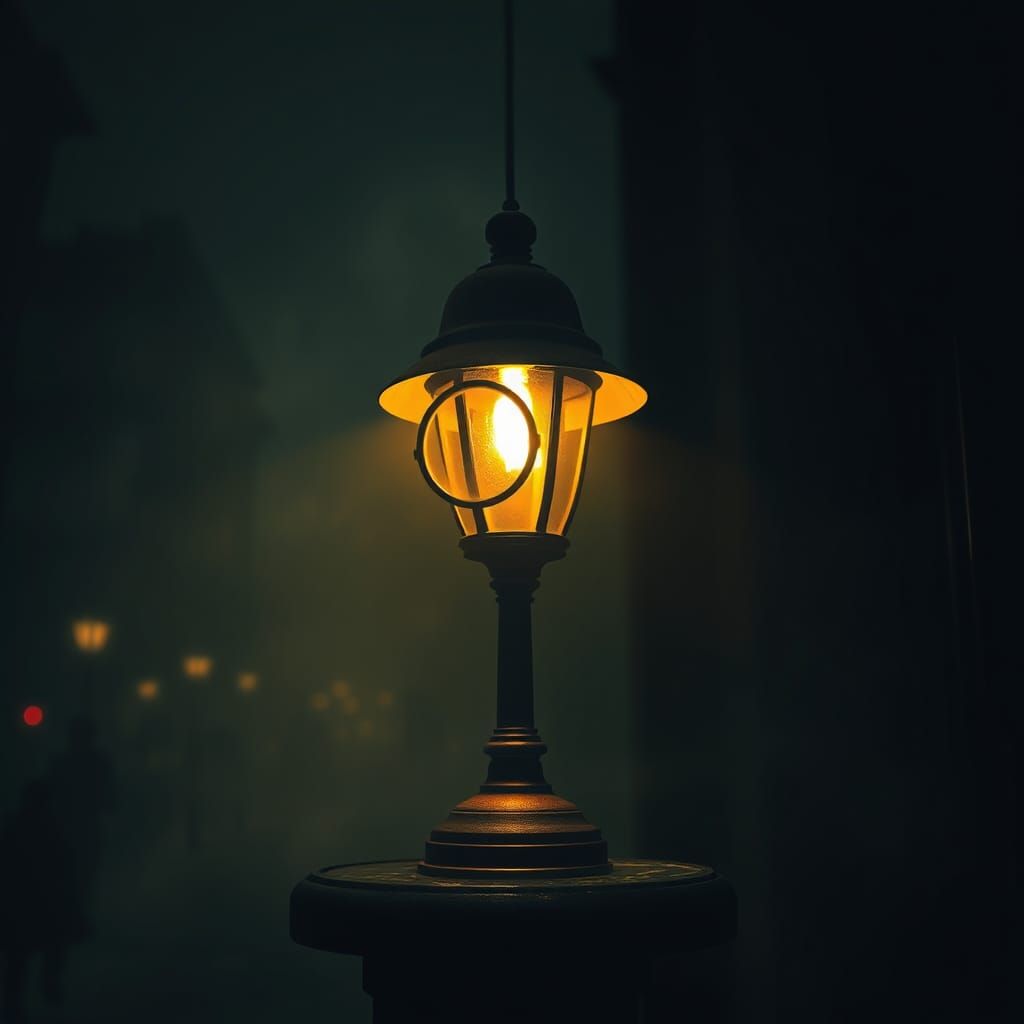 Cette etrange lampe qui illumine la.piece, me rappelle sherl...
