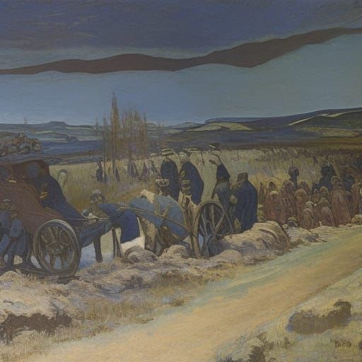In the blue wagon, a blue vampire with blue blood gave a blo...