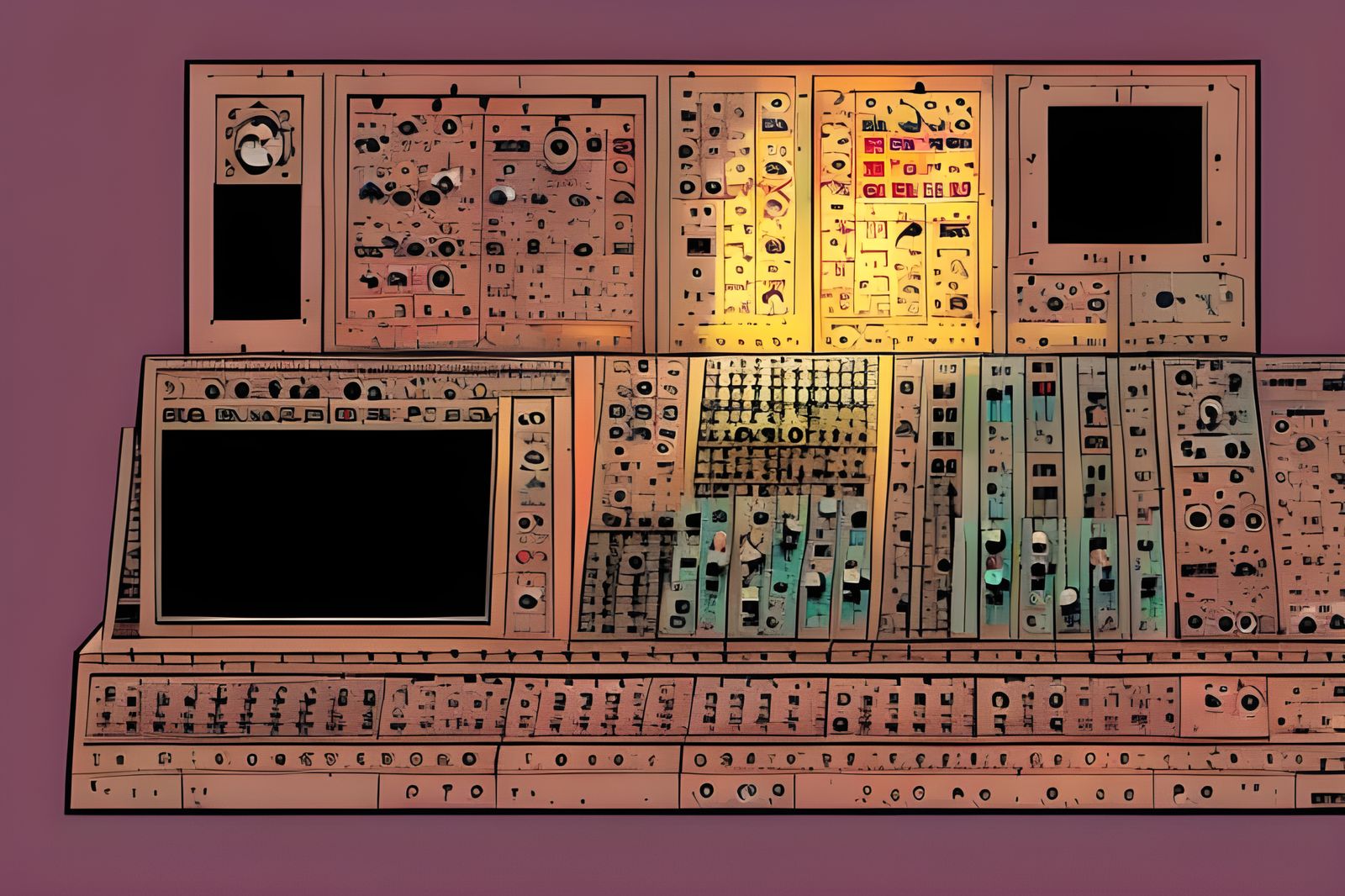 Modular Synthesizer. AI Generated Artwork NightCafe Creator
