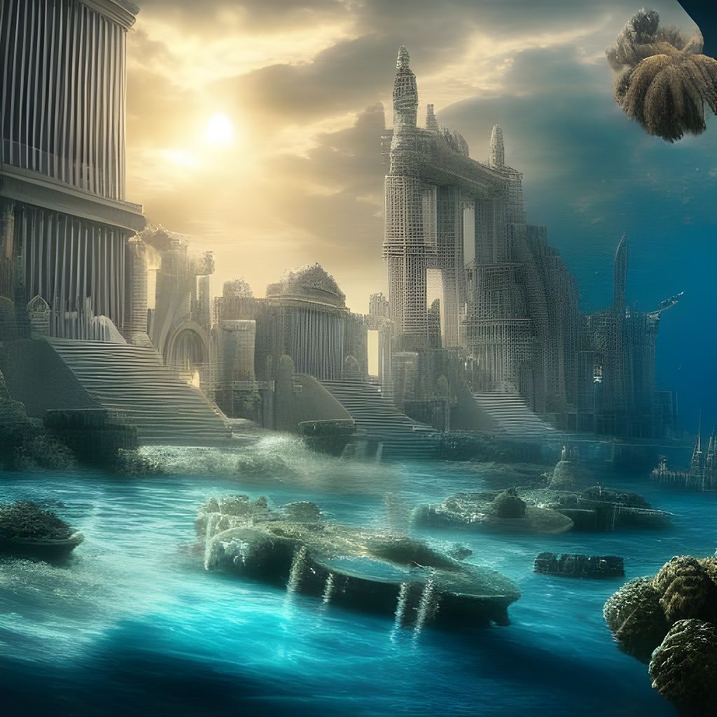 The city of Atlantis underwater  by @Electric Goat