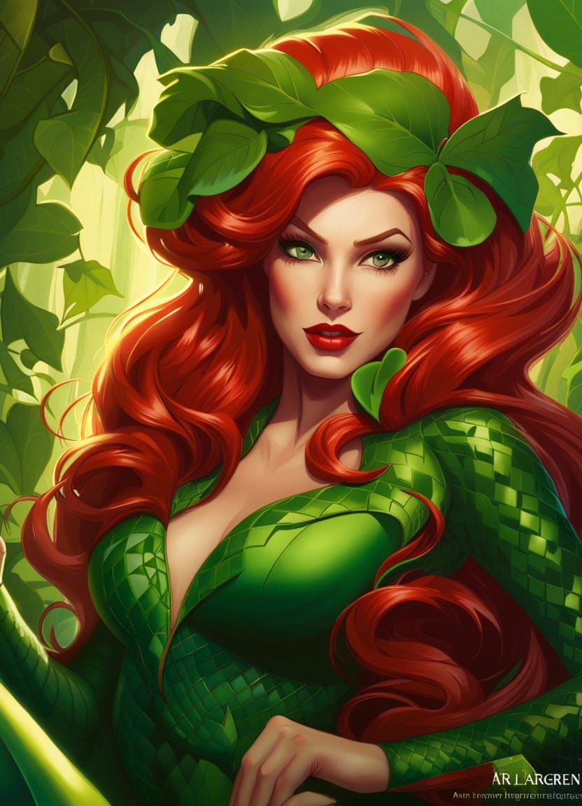 Portrait of disney style Poison Ivy from DC Comics! - AI Generated ...