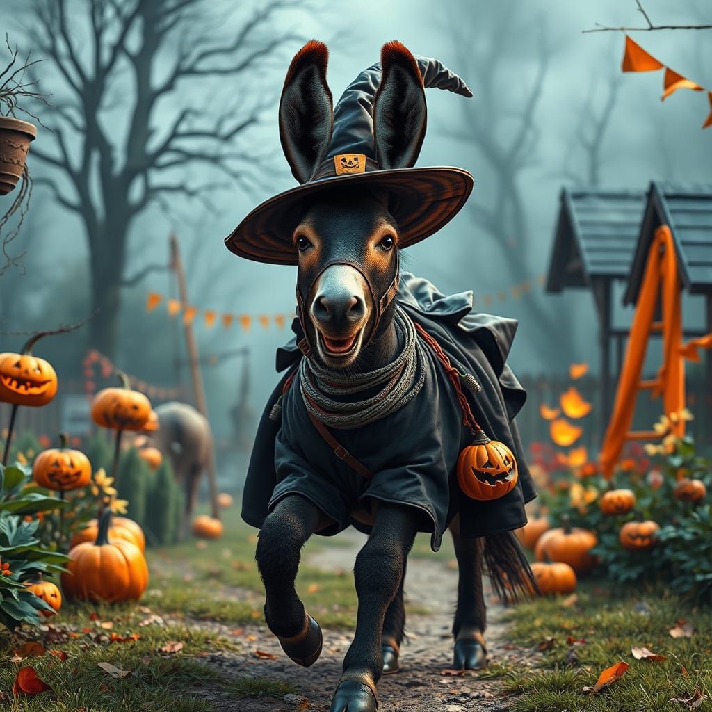 Halloween donkey  by @Francis Honegger