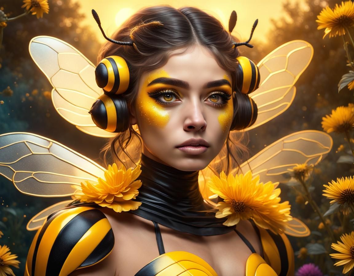 Bumblebee Goddess - Ai Generated Artwork - Nightcafe Creator