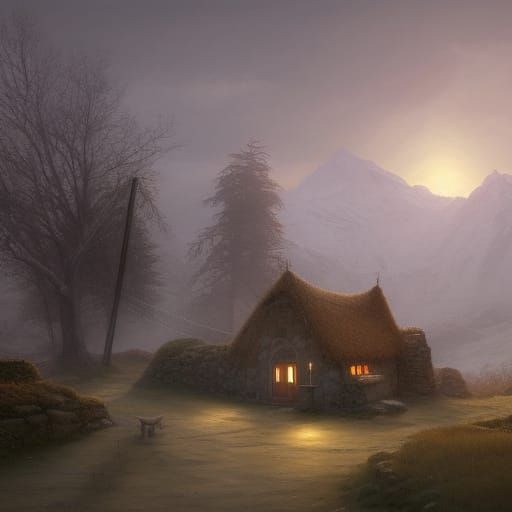cozy cottage by Waqas Malik and  Anton Pieck