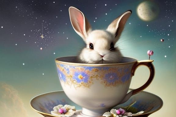 midnight bunny - AI Generated Artwork - NightCafe Creator