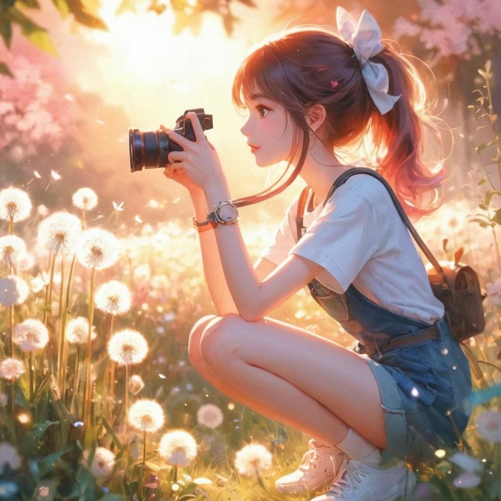 Take a photo of a dandelion
