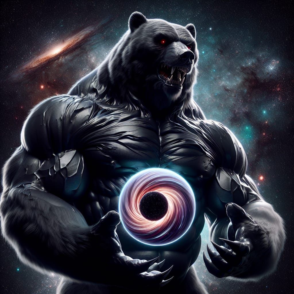 Negative obsidian Bear deity the destroyer of devils