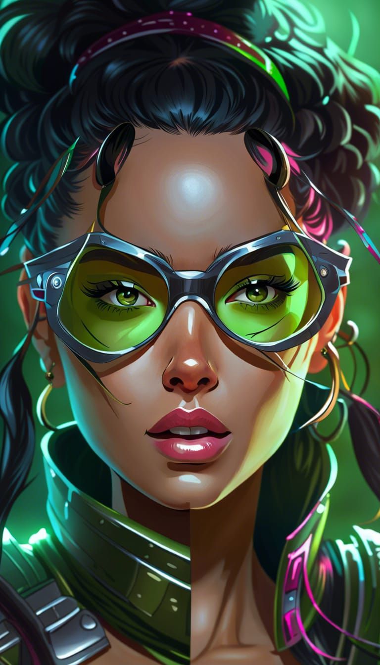 Green Glasses AI Generated Artwork NightCafe Creator