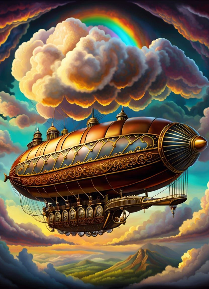 Steampunk Led Zeppelin Travelling the World v4