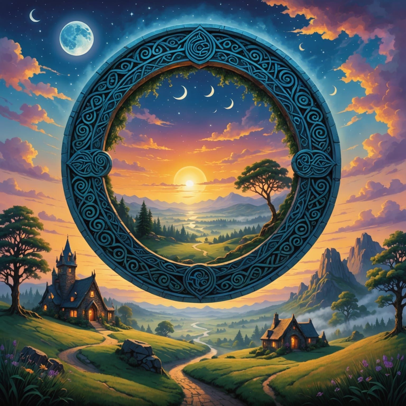 celtic moon scape