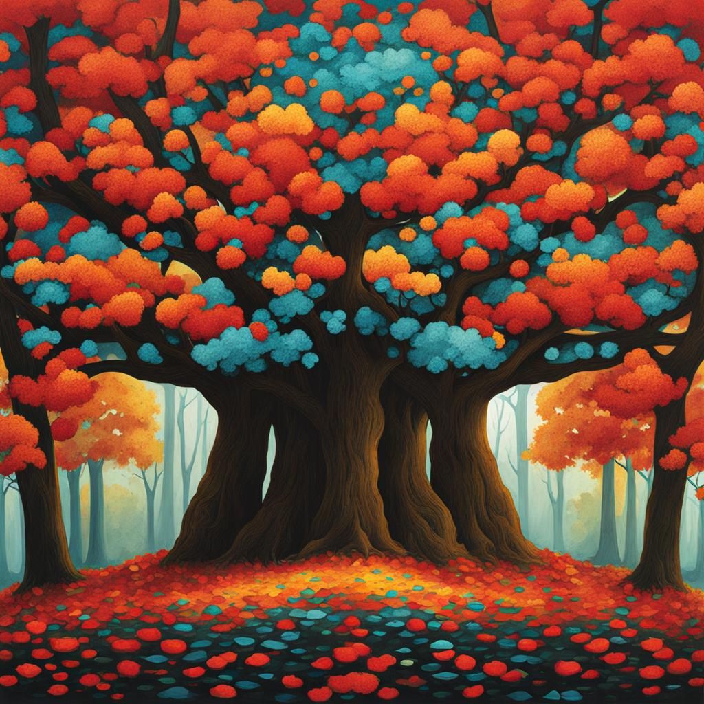 Colourful tree
