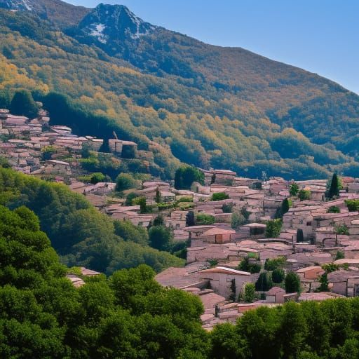 Mountain town in the Pyrenees
