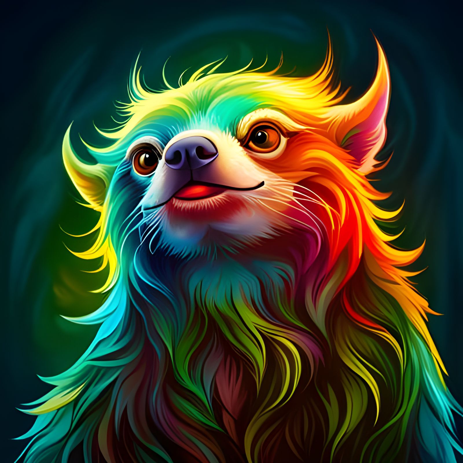 The power of chill ... think positive  by @Artificial Intelligence Artist