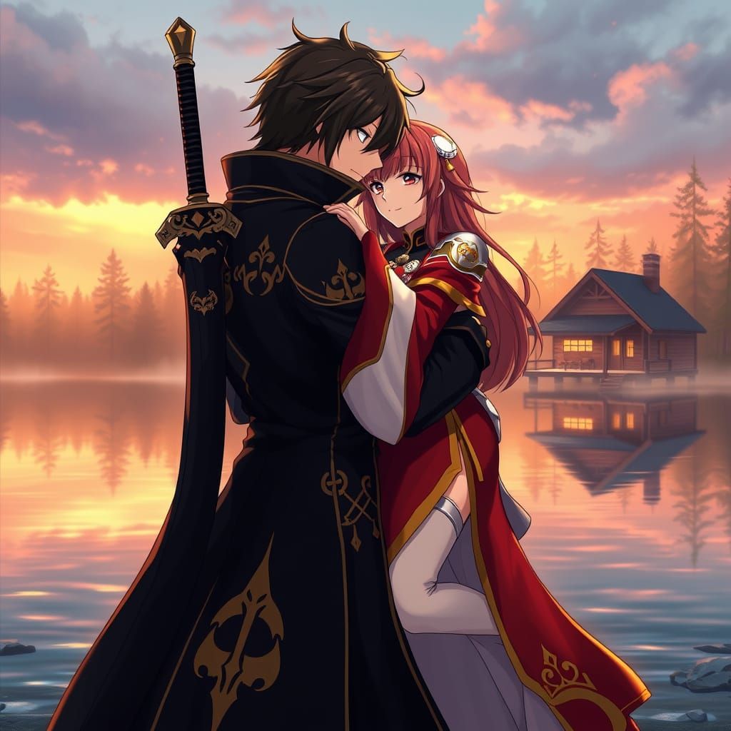 Kirito and Asuna.  by @Outlander