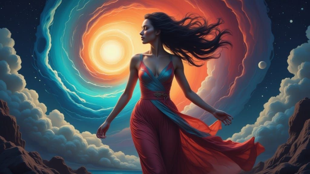 Cosmic Moxie woman of change and glory a space wonder of loving grace <lora:Moxie Sormay:1.0> 