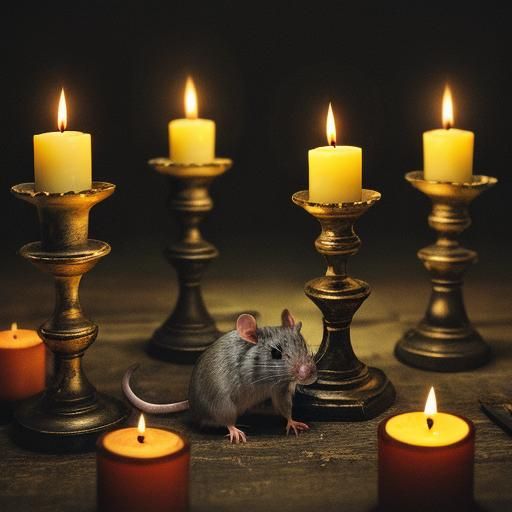 Mouse in candle light