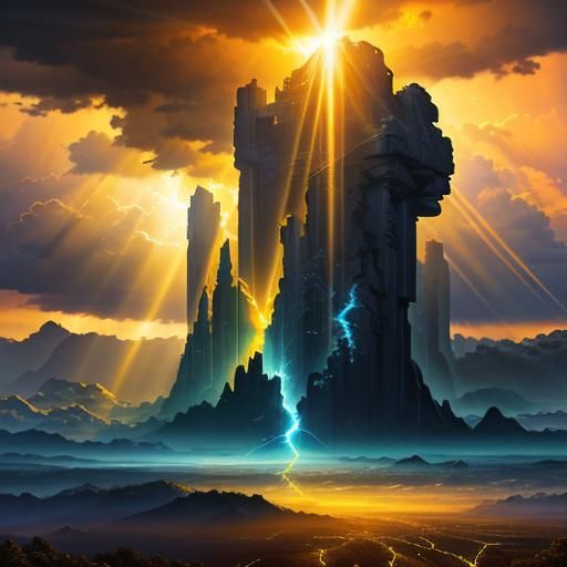futuristic landscape hyperdetailed matte background photorea...
