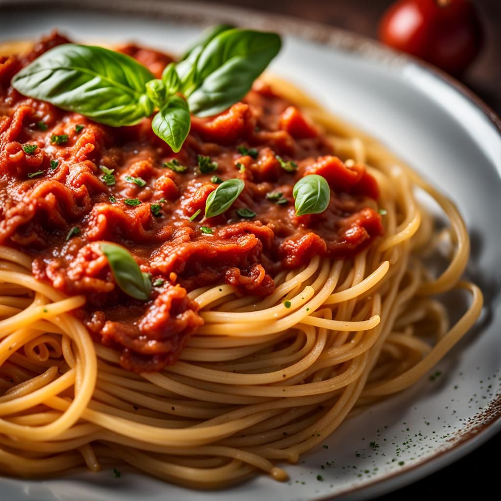 simple plate of spaghetti  by @sasha