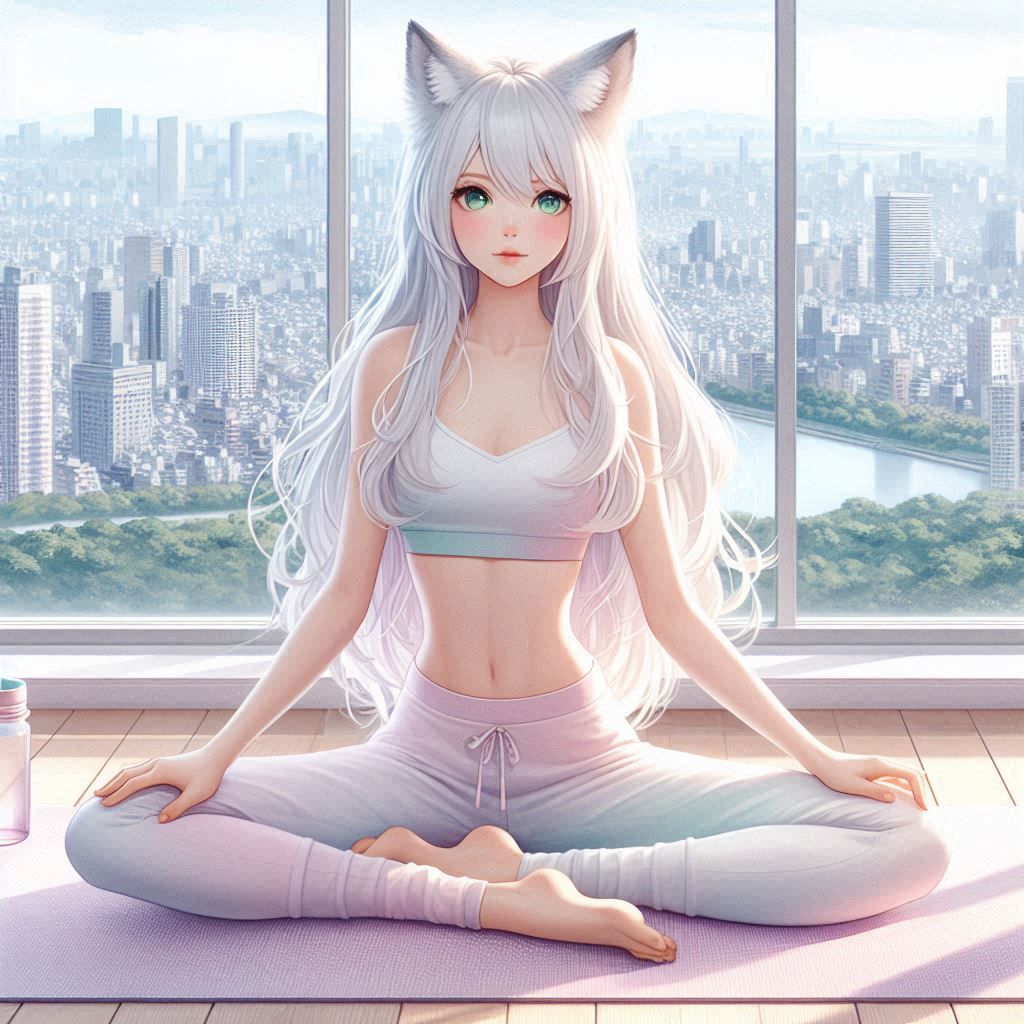 Wolfie yoga 🧘‍♀️🙏🌸