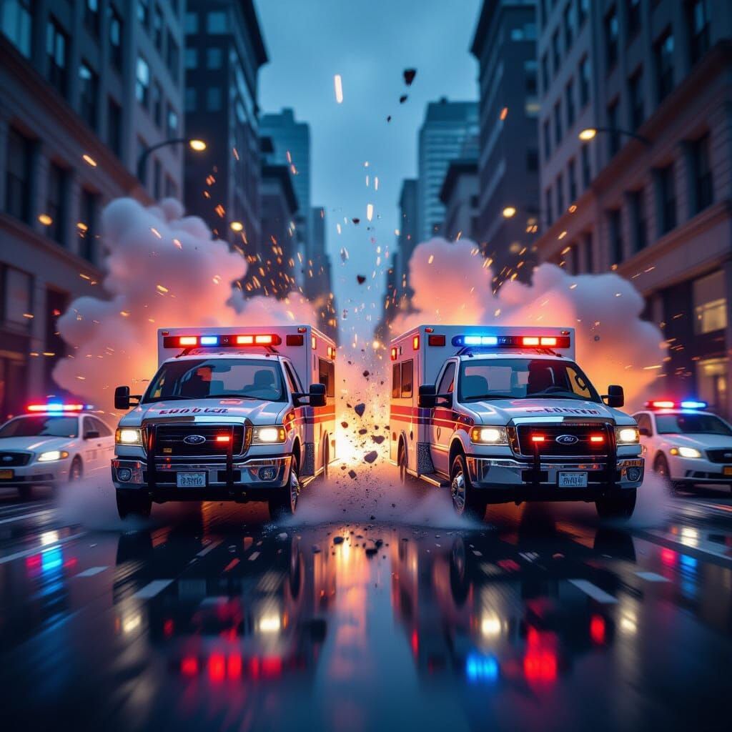 High-Speed Ambulance Crash with Police Response