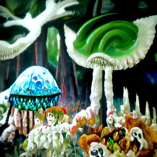 Magical mushroom forest
