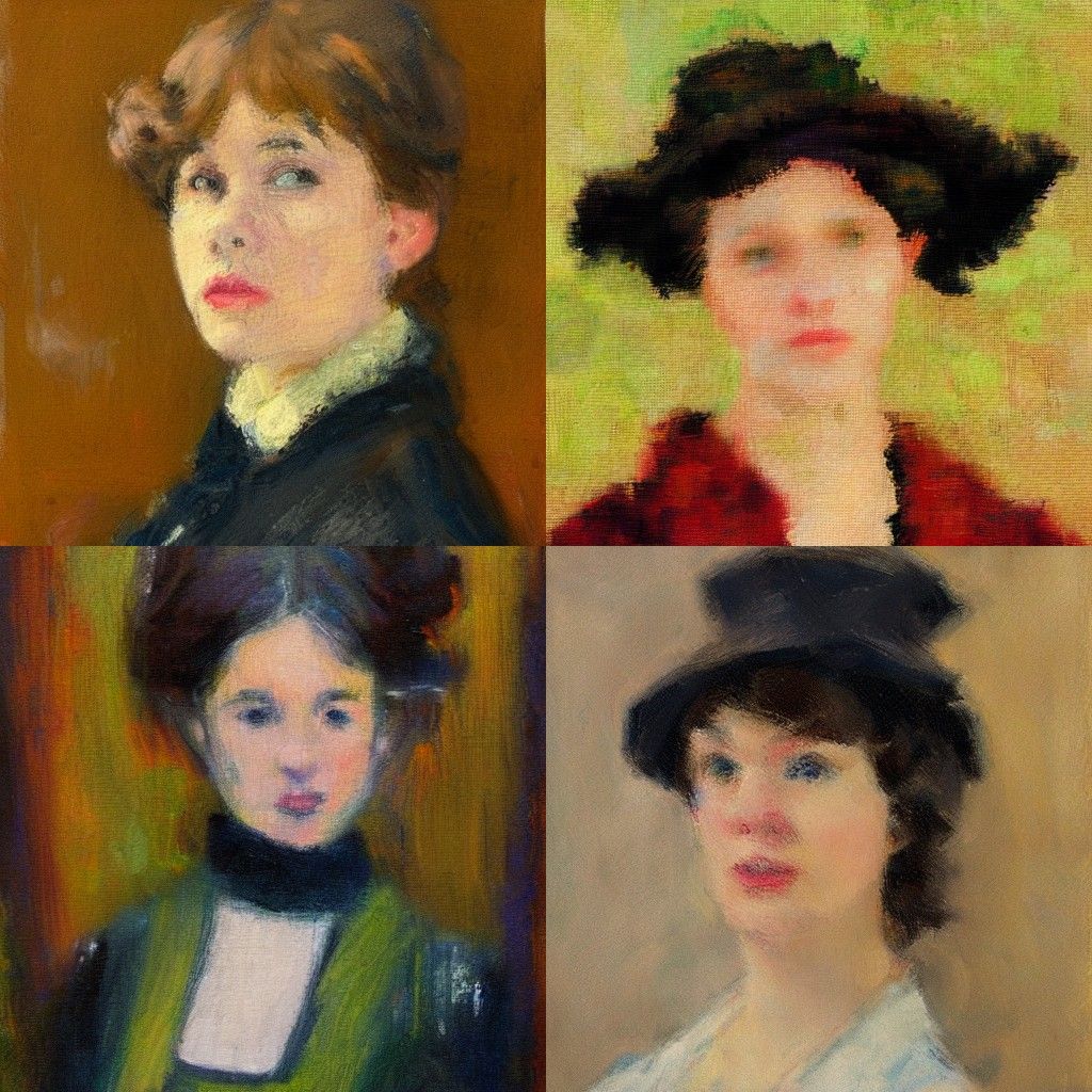 A portrait in the style of Impressionism