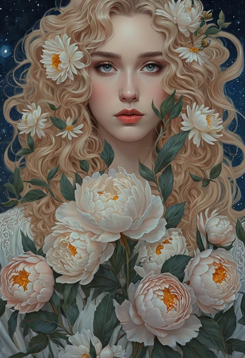 Kate in Peony Night