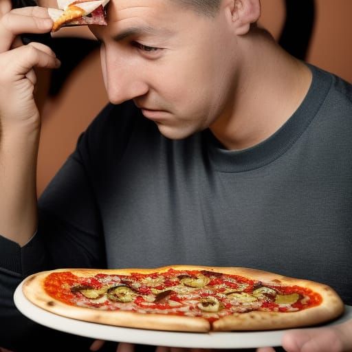 twitch streamer eating pizza