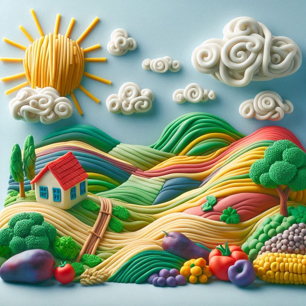 Plasticine landscape